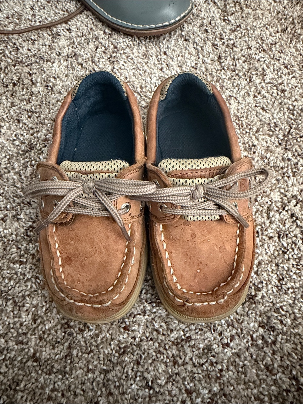 Tan Sperry Lanyard Boat Shoe - Size 8 Toddler
